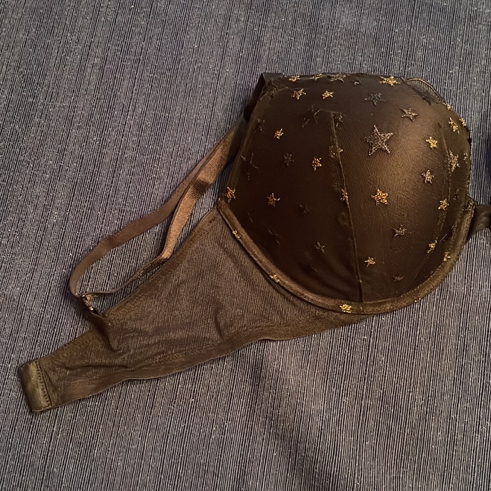 NWOT Victorias Secret 38D Star Pattern Push up bra adj straps with crossback - Picture 7 of 9